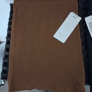 NWT Aura Camel Brown Bodycon skirt